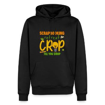 Scrapbooking Retreat Crop jusqu’à ce que vous tombiez 3 - Sweat à capuche Premium bio Homme - noir - Devant - Nico (187cm)