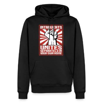 Introvertis s’unit séparément dans votre propre maison 2 - Sweat à capuche Premium bio Homme - noir - Devant - Nico (187cm)