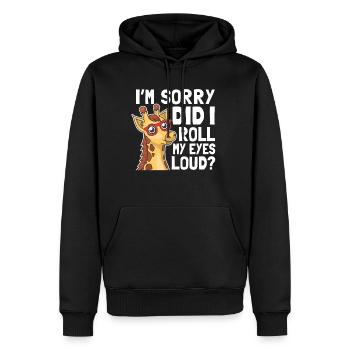 Did I Roll My Eyes Out Loud Sarkasmus Ironie - Männer Premium Bio Hoodie - Schwarz - Vorne - Nico (187cm)