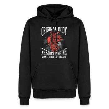 Herz Operation OP Transplantation Reha Sprüche - Männer Premium Bio Hoodie - Schwarz - Vorne - Nico (187cm)