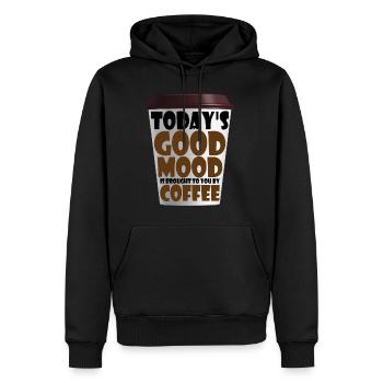 Today's Good Mood Is Brought To You By Coffee 2 - Männer Premium Bio Hoodie - Schwarz - Vorne - Nico (187cm)