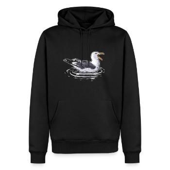 Möwe Meeresvogel Ozean Meer Seevogel Vögel - Männer Premium Bio Hoodie - Schwarz - Vorne - Nico (187cm)