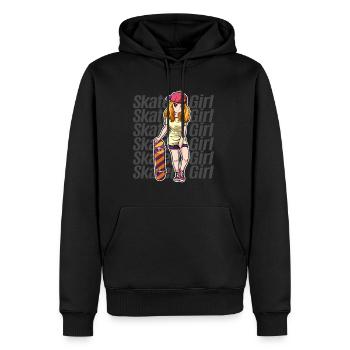 Skateboard Filles Patinage Skateboard - Sweat à capuche Premium bio Homme - noir - Devant - Nico (187cm)