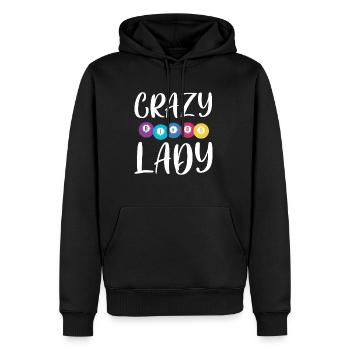 Crazy Bingo Lady Shirt Geschenk - Männer Premium Bio Hoodie - Schwarz - Vorne - Nico (187cm)