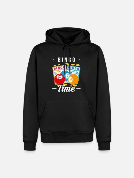 Bingo Time Shirt Geschenk - Männer Premium Bio Hoodie - Schwarz