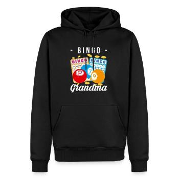 Bingo Grandma Shirt Großmutter Oma - Männer Premium Bio Hoodie - Schwarz - Vorne - Nico (187cm)
