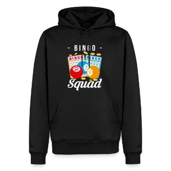 Bingo Squad Shirt Geschenk - Männer Premium Bio Hoodie - Schwarz - Vorne - Nico (187cm)