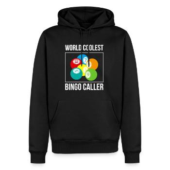 World Coolest Bingo Caller Shirt Geschenk - Männer Premium Bio Hoodie - Schwarz - Vorne - Nico (187cm)