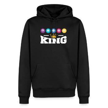 Bingo King Shirt Geschenk - Männer Premium Bio Hoodie - Schwarz - Vorne - Nico (187cm)