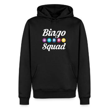 Bingo Squad Shirt Geschenk - Männer Premium Bio Hoodie - Schwarz - Vorne - Nico (187cm)