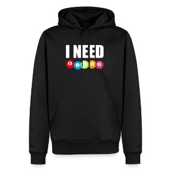 I Need Bingo Shirt Geschenk - Männer Premium Bio Hoodie - Schwarz - Vorne - Nico (187cm)