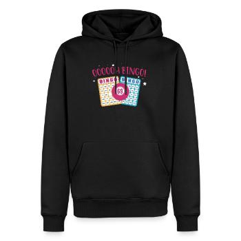 OOOOH Bingo Shirt Geschenk - Männer Premium Bio Hoodie - Schwarz - Vorne - Nico (187cm)
