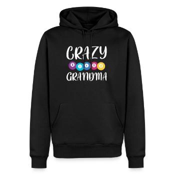 Crazy Bingo Grandma Shirt Geschenk - Männer Premium Bio Hoodie - Schwarz - Vorne - Nico (187cm)