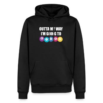 Outta My Way In Going To Bingo Shirt Cadeau - Sweat à capuche Premium bio Homme - noir - Devant - Nico (187cm)