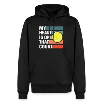 Tennis Dad Mom Mutter Vater Tennisspieler - Männer Premium Bio Hoodie - Schwarz - Vorne - Nico (187cm)