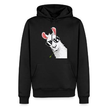 Alpaka Lama Kamel Liebhaber Llama Sprüche - Männer Premium Bio Hoodie - Schwarz - Vorne - Nico (187cm)