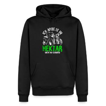 Beruf Bauer Traktor Landwirt Landwirtschaft Agrar - Männer Premium Bio Hoodie - Schwarz - Vorne - Nico (187cm)