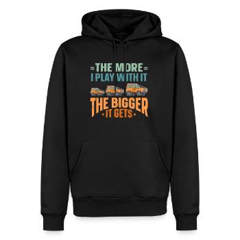 The More I Play With It The Bigger It Gets SUV - Men’s Premium Organic Hoodie - black - Front - Nico (187cm)