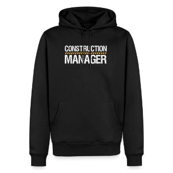Construction Manager Shirt Geschenk - Männer Premium Bio Hoodie - Schwarz - Vorne - Nico (187cm)