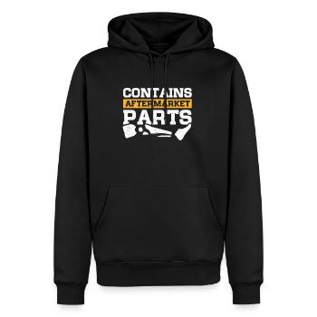 Lustige Sprüche Bein Amputation Prothese Operation - Männer Premium Bio Hoodie - Schwarz - Vorne - Nico (187cm)
