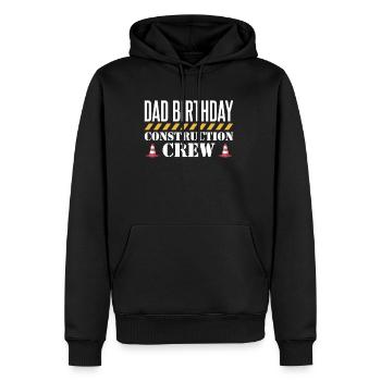 Papa Anniversaire Équipe de Construction Chemise Cadeau - Sweat à capuche Premium bio Homme - noir - Devant - Nico (187cm)
