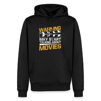 Cinéphiles Cinéma Critiques de cinéma Cinéphiles - Sweat à capuche Premium bio Homme - noir - Devant - Nico (187cm)