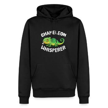 Funny Chameleon Lover Chameleon Whisperer - Men’s Premium Organic Hoodie - black - Front - Nico (187cm)
