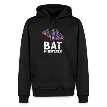 Bat Whisperer Fledermäuse Flughund Vampir - Männer Premium Bio Hoodie - Schwarz - Vorne - Nico (187cm)