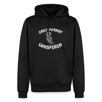 Grey Parrot Whisperer Grauer Papagei Vogel Nerd - Männer Premium Bio Hoodie - Schwarz - Vorne - Nico (187cm)