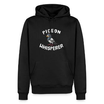 Pigeon Chuchoteur Pigeons Oiseaux Amateurs d’oiseaux - Sweat à capuche Premium bio Homme - noir - Devant - Nico (187cm)
