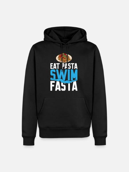 Eat Pasta Swim Fasta 10 - Men’s Premium Organic Hoodie - black