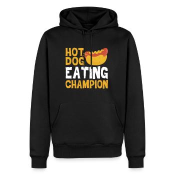 Hot Dog Eating Champion 4 - Männer Premium Bio Hoodie - Schwarz - Vorne - Nico (187cm)