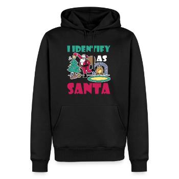 I Identify As Santa 4 - Men’s Premium Organic Hoodie - black - Front - Nico (187cm)