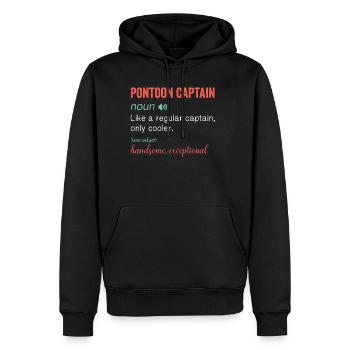 Noun Definition Nutrition pour un capitaine ponton - Sweat à capuche Premium bio Homme - noir - Devant - Nico (187cm)