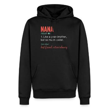 Noun Definition Nutrition for Mom Mother's Day - Men’s Premium Organic Hoodie - black - Front - Nico (187cm)