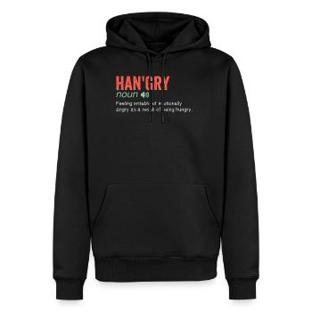 Noun Definition Nutrition Angry Hungry Han'gry - Männer Premium Bio Hoodie - Schwarz - Vorne - Nico (187cm)