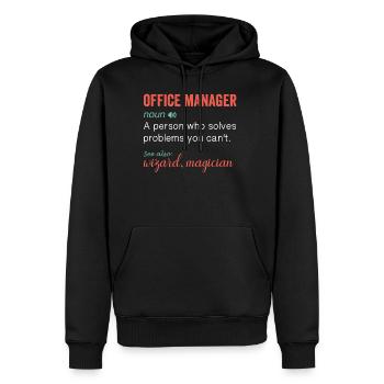 Noun Definition Nutrition for Office Manager - Männer Premium Bio Hoodie - Schwarz - Vorne - Nico (187cm)