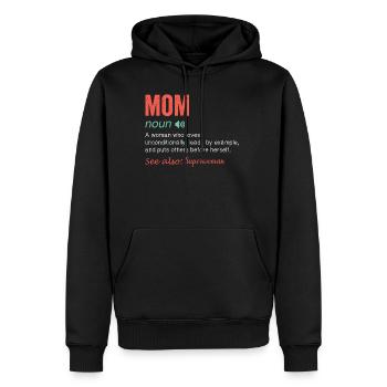 Noun Definition Nutrition for Mom Mother's Day - Men’s Premium Organic Hoodie - black - Front - Nico (187cm)