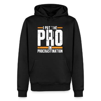 I Put The Pro In Procrastination 5 - Männer Premium Bio Hoodie - Schwarz - Vorne - Nico (187cm)