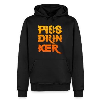Piss Drinker 27 - Männer Premium Bio Hoodie - Schwarz - Vorne - Nico (187cm)