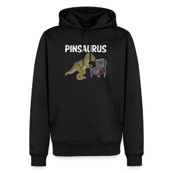 Pinsaurus Shirt Pinball Flipperautomat Geschenk - Männer Premium Bio Hoodie - Schwarz - Vorne - Nico (187cm)