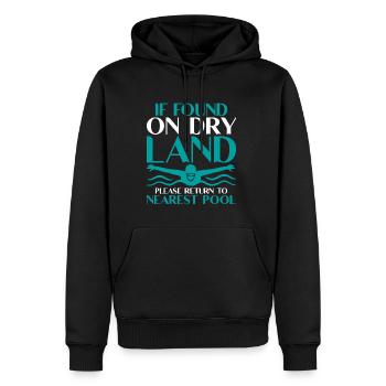 If Found On Dry Land, Return To Nearest Pool 2 - Männer Premium Bio Hoodie - Schwarz - Vorne - Nico (187cm)