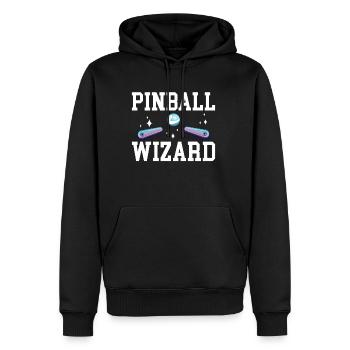 Pinball Wizard Shirt Cadeau Flipper Machine - Sweat à capuche Premium bio Homme - noir - Devant - Nico (187cm)