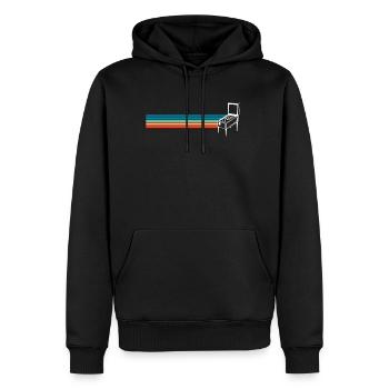 Vintage Retro Pinball Flipperautomat Geschenk - Männer Premium Bio Hoodie - Schwarz - Vorne - Nico (187cm)