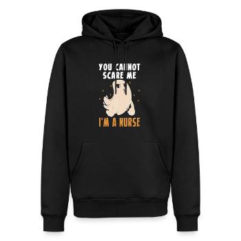 You Cannot Scare Me I´m A Nurse Krankenschwester - Männer Premium Bio Hoodie - Schwarz - Vorne - Nico (187cm)