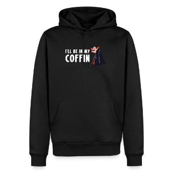Ill Be In My Coffin Vampir Sarg Shirt - Männer Premium Bio Hoodie - Schwarz - Vorne - Nico (187cm)