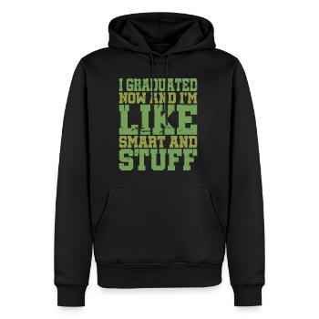 I Graduated Now And I'm Like Smart And Stuff 9 - Männer Premium Bio Hoodie - Schwarz - Vorne - Nico (187cm)