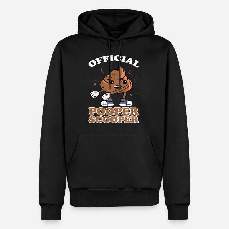Scooper Pooper officiel 10 - Sweat à capuche Premium bio Homme - noir