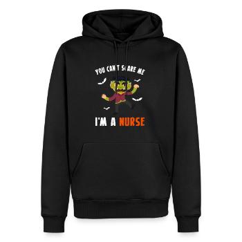 You Cant Scare Me Im A Nurse Shirt - Männer Premium Bio Hoodie - Schwarz - Vorne - Nico (187cm)