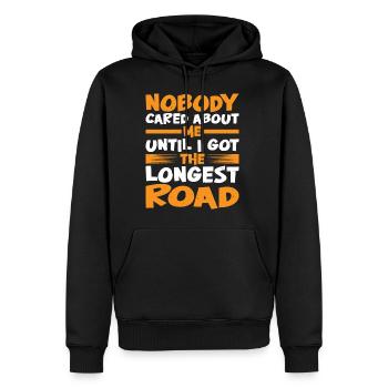 Nobody Cared Until I Got The Longest Road - Männer Premium Bio Hoodie - Schwarz - Vorne - Nico (187cm)